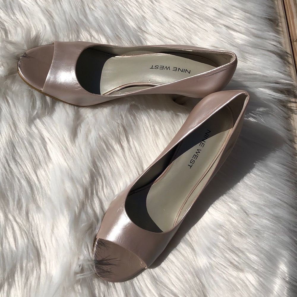 Nine West pink pearl heels